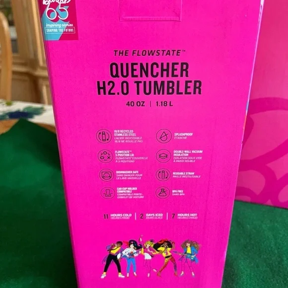 BRAND NEW - Exclusive 80's! Stanley x Barbie H2.0 FlowState™ Tumbler 40 OZ - Picture 5 of 8